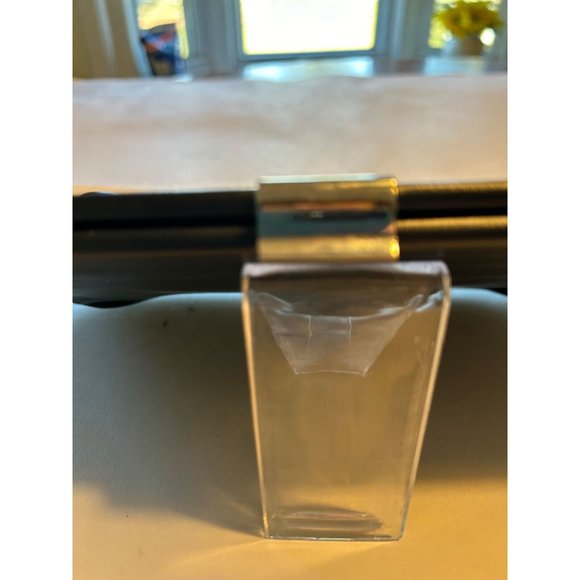 Vintage 1950's Black Leather Clutch Purse Retro Convertible Handle - Picture 2 of 9